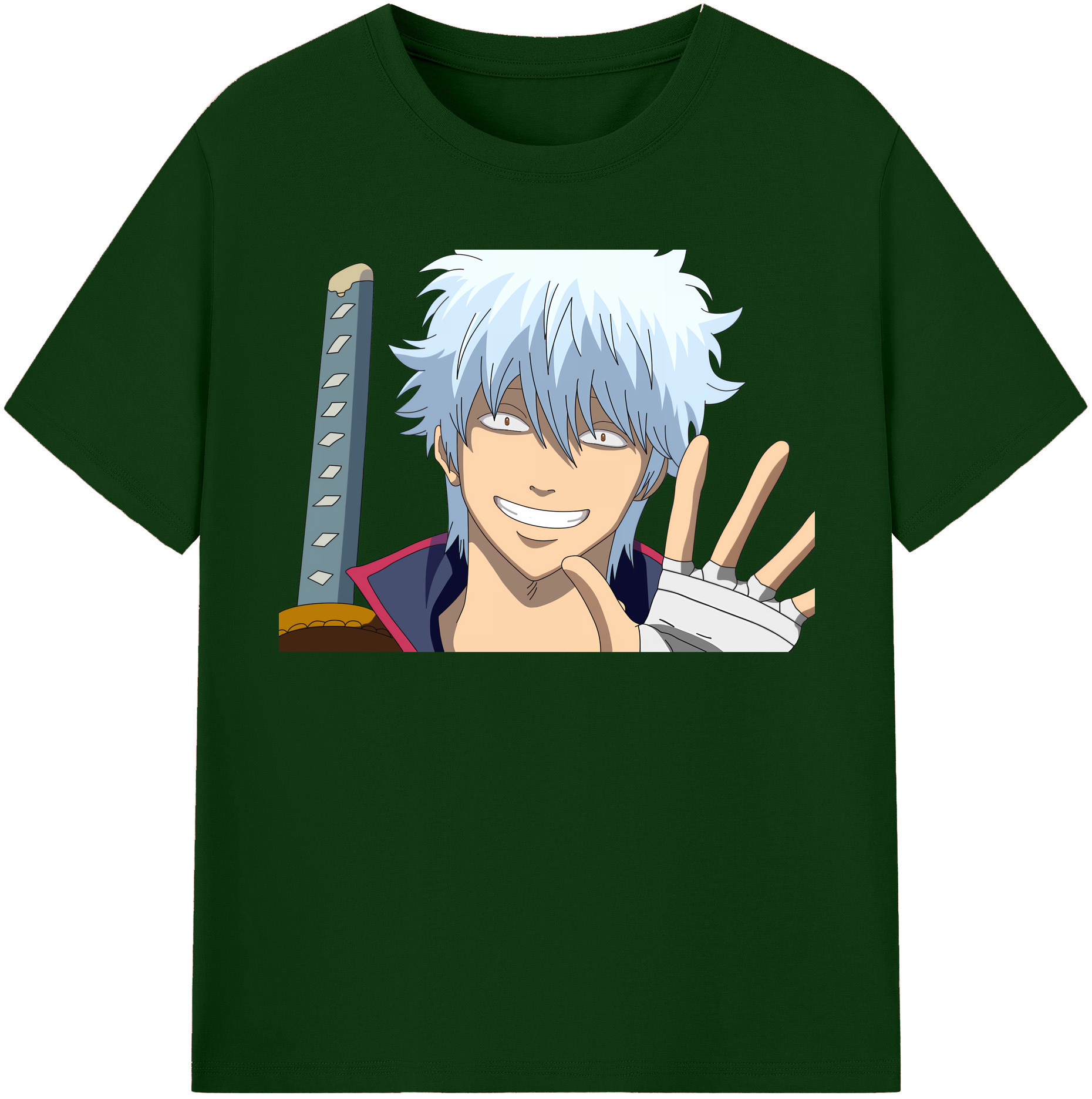 （画像用） ぎんたま 坂田銀時（さかたぎんとき） 神楽 志村新八（しむら しんぱち） GINTAMA Sakata Gintoki Kagura Shimura Shinpachi 綿100％半袖Tシャツ（フロントプリント）